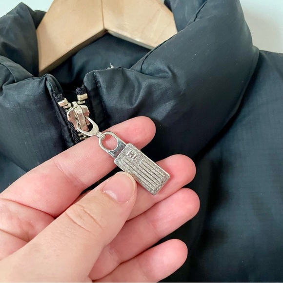 Vintage Polo Jeans Co. Ralph Lauren Black Puffer Vest Down Filled Size Medium - Picture 2 of 7